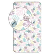 Jerry Fabrics Disney Lilo és Stitch, A csillagkutya Leaves gumis lepedő 90x200 cm lakástextília