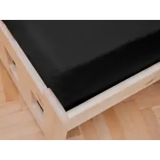  Jersey fekete lepedő EXCLUSIVE 180x200 cm lakástextília