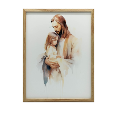 JÉZUS BABÁT TARTOZÓ FALI PLAKÁT 40x50 cm KERET NÉLKÜL grafika, keretezett kép