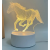 Jiangxi Blue 3D LED lámpa vágtató ló figura