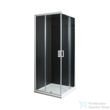 Jika Lyra Plus 80x80 cm-es szögletes tolóajtós zuhanykabin átlátszó üveggel,ezüst profillal H2513810006681 kád, zuhanykabin