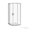 Jika NION 100x100 cm-es tolóajtós, íves zuhanykabin, arctic üveggel, fényes ezüst profillal, H2532N30026661