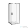 Jika NION 100x100 cm-es tolóajtós, szögletes zuhanykabin arctic üveggel, fényes ezüst profillal, H2512N30026661