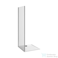 Jika NION 90 cm-es oldalfal zuhanyajtóhoz, átlátszó üveggel, fényes króm profillal, H2972N20026681 kád, zuhanykabin