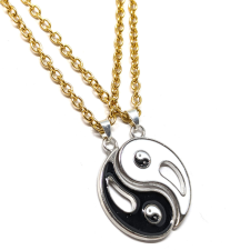  Jin-jang páros medál arany színű nyaklánccal nyaklánc