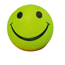  JK gumihab labda fluoreszkáló smiley 7,2cm vörös/narancs/sárga játék kutyáknak