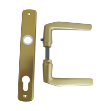 Jkh AJTÓKILINCS CZ 410 + AJTÓCÍM 90 MM ARANY ELOXÁLT zár és alkatrészei
