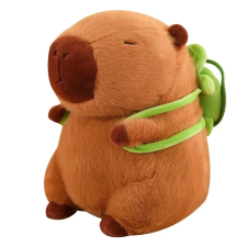 JM Capybara plüss levehető teknős hátizsákkal 35cm plüssfigura