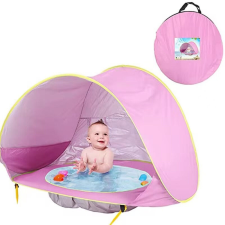 JM Gyermek Strandsátor Medencével rózsaszín vizes játék