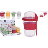  JOGHURTOS POHÁR KANÁLLAL PP 600ML 4F