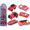 Jokomisiada Indiggo Fémautó Készlet, 6 Db, Gyerekeknek, Tűzoltóautó, Csónakokat És Mentőjárműveket Tartalmaz, Ideális Járműrajongók Számára, 7 X 2,5 X 3 Cm, 3 Éves Kortól, Piros (ZA3505 STR)