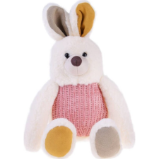 Jokomisiada Plüss Nyuszi - Színes Pocakkal, Lábakkal és Fülekkel, 35 cm, Fehér (ZA4814 KR) plüssfigura