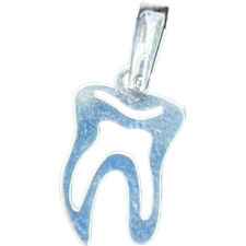 Jolie ezüst 925 medál, fogminta, 15 x 7 mm, 0,6 g medál