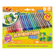 JOLLY Superstars Duo kétvégű filctoll készlet 24 darabos filctoll, marker