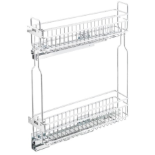  Joly kosár, Adsinio, 200 mm-es szekrényhez, bal oldali csúszda, ezüst papírárú, csomagoló és tárolóeszköz