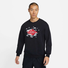 Jordan essentials statement fleece gfx crewneck pulóver férfi fekete l