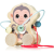 Jouéco The Wildies Family Monkey interaktív játék fából készült 12 m+ 1 db