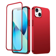 JOYROOM 360 Apple iPhone 13 + Tok+kijelzővédő üveg - Piros (JR-BP927 RED) tok és táska
