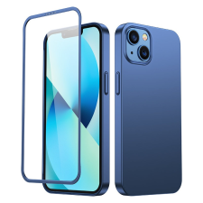 JOYROOM 360 Teljes tok első és hátsó tok iPhone 13 + edzett üveg tempered glass kijelző védő kék (JR-BP927 kék) tok és táska