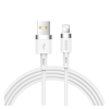 JOYROOM adatkábel és töltő (USB - lightning 8pin, 2.4A, gyorstöltés támogatás, 120cm, törésgátló) FEHÉR Apple IPAD, Apple IPAD (3rd Generation), Apple IPAD (4th Generation), Apple iPhone