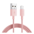 JOYROOM adatkábel (USB - lightning, 2.4A, 200cm, cipőfűző) RÓZSASZÍN Apple IPAD Pro 12.9 (2015), iPhone 6S 4.7, IPAD Pro 9.7