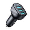JOYROOM autós töltő 3xUSB-A aljzat (5V/3.4A gyorstöltés támogatás) fekete (JR-CCD03) (JR-CCD03)