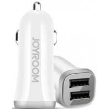 JOYROOM C-M216 3.1A 2xUSB Autós Töltőfej + Micro USB 1M Adatkábel - Fehér mobiltelefon kellék