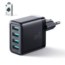 JOYROOM JR-TCN03 4xUSB-A 24W 4.8A hálózati töltő - fekete mobiltelefon kellék