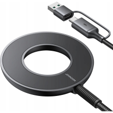 JOYROOM JR-WQM03 magnetic charger, USB + USB-C, 1.2m (black) (6956116756796) mobiltelefon kellék