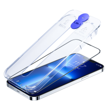 JOYROOM Knight üveg iPhone 14 készülékhez rögzítőkészlettel átlátszó (JR-H09) mobiltelefon kellék