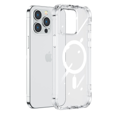 JOYROOM Magnetic Defender mágneses tok iPhone 14 páncélozott tok kampókkal Állvány átlátszó (MagSafe kompatibilis) tok és táska