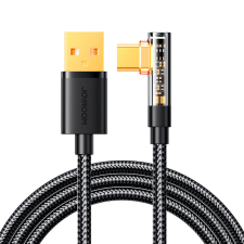 JOYROOM USB C kábel oldalsó - USB gyorstöltéshez és adatátvitelhez 3A 1,2 m fekete (S-UC027A6) kábel és adapter