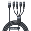 JOYROOM USB kábel 4 az 1-ben USB-A - 2 x USB-C / Lightning / Micro töltés és adatátvitel 1.2m Joyroom S-1T4018A18 - fekete