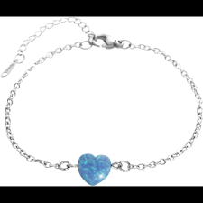 JSB Bijoux 61500931bl Karkötő kék színű opál szív medállal (8592661389195) karkötő