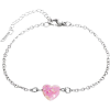 JSB Bijoux 61500931ro Karkötő rózsaszín opál szív medállal