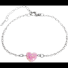 JSB Bijoux 61500931ro Karkötő rózsaszín opál szív medállal (8592661389201)
