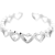 JSB Bijoux 92700414rh Szívek, univerzális méret (Ag925/1000, 1,5 g)