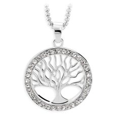 JSB Bijoux Életfa Swarovski kristályokkal (fehér) nyaklánc