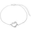 JSB Bijoux Ezüst, két egymásba fonódó szív, Crystal cirkónium kristályokkal díszítve 92500522cr (Ag9)