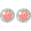 JSB Bijoux Opál Swarovski Peach Pastel kristálykövekkel 92400040pea (Ag925/1000, 1,4 g)