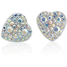 JSB Bijoux Swarovski® kristályokkal díszített szív fülbevaló (többszínű) (8592661090367) fülbevaló