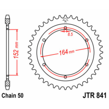JT SPROCKETS acél hátsó lánckerék 841 - 530 egyéb motorkerékpár alkatrész
