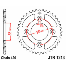 JT SPROCKETS Acél Standard Hátsó Láncszem 1213 - 420 egyéb motorkerékpár alkatrész
