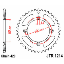 JT SPROCKETS Acél Standard Hátsó Láncszem 1214 - 420 egyéb motorkerékpár alkatrész