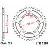 JT SPROCKETS Acél Standard Hátsó Láncszem 1304 - 525 JT SPROCKETS Kategorizálatlan termékek