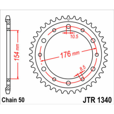 JT SPROCKETS Acél Standard Hátsó Láncszem 1340 - 525 egyéb motorkerékpár alkatrész