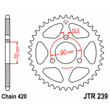  JT SPROCKETS Acél Standard Hátsó Láncszem 239 - 420 egyéb motorkerékpár alkatrész