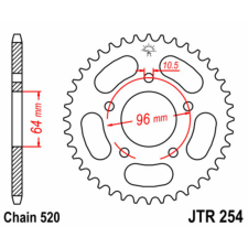 JT SPROCKETS Acél Standard Hátsó Láncszem 254 - 520 egyéb motorkerékpár alkatrész