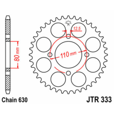 JT SPROCKETS Acél Standard Hátsó Láncszem 333 - 630 egyéb motorkerékpár alkatrész