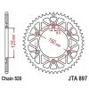 JT SPROCKETS alumínium standard hátsó lánckerék – 520 JT SPROCKETS Hajtás és erőátvitel Lánchajtás Hátsó lánckerekek